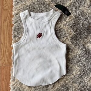 Wild Fable White Ribbed Tank Top